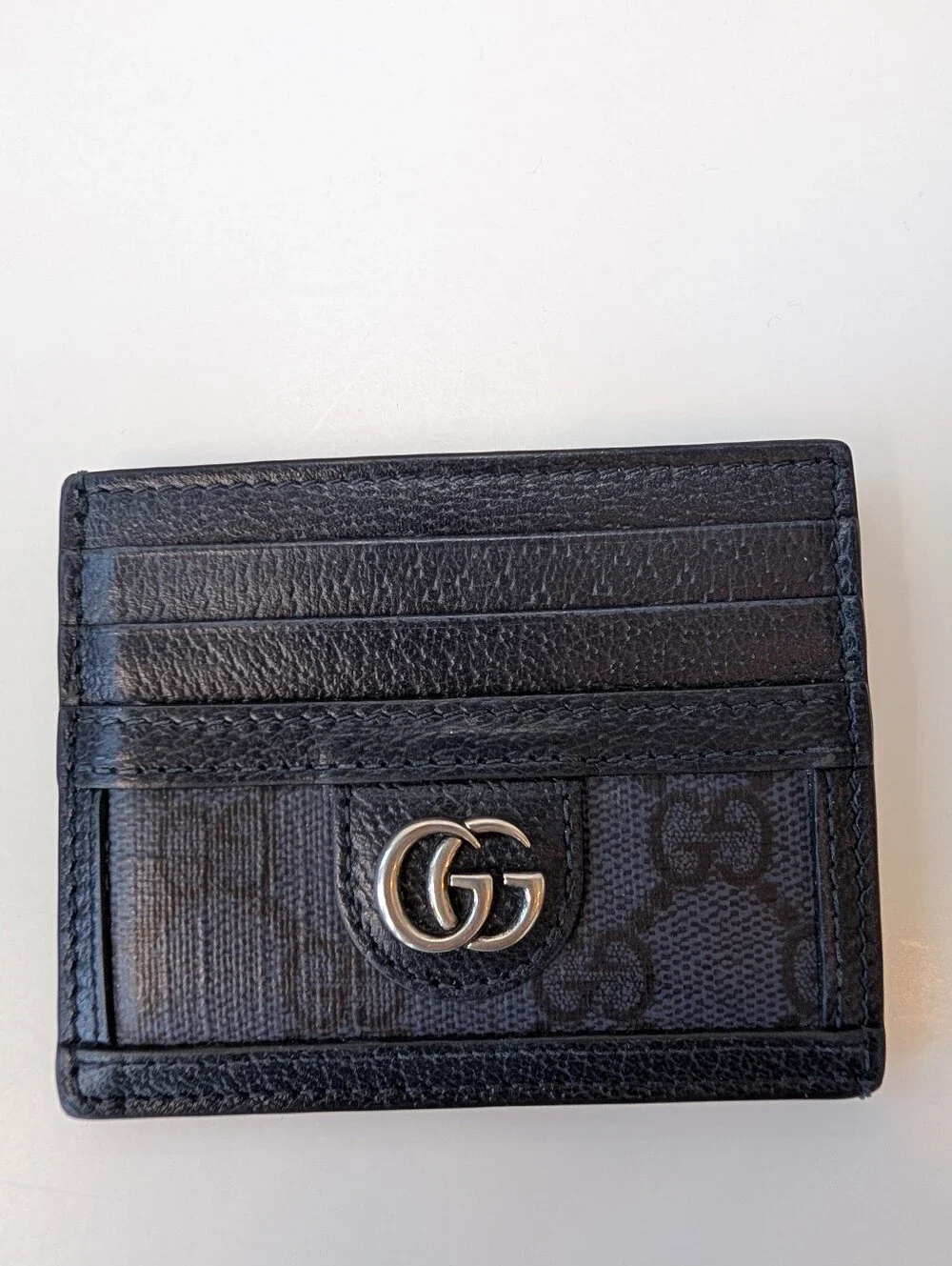​GUCCI Ophidia GG Supreme Canvas and Leather Card Case Wallet 100% Authentic